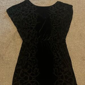 Black velvet dress